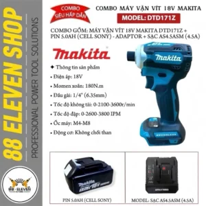 Máy siết bu lông đai ốc Makita DTD171Z